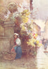 PIAZZA DI SPAGNA. foot Spanish steps, wet day 1905 old antique print picture