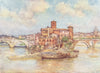 ITALY. Tiber-Isola Sacra 1905 old antique vintage print picture