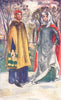 DRESS. Man Woman reign Edward 1272-1307 1926 old vintage print picture