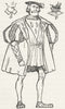 ENGLAND. A Man costume of reign Henry VIII 1926 old vintage print picture