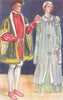 DRESS. Man Woman reign Edward VI 1547-1553 1926 old vintage print picture