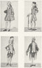 ENGLAND. DRESS Reign George 3rd. 1768; 1772; 1773;  1926 old vintage print
