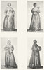 ENGLAND. Costume of Reign George 3rd 1926 old vintage print picture
