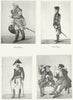 DRESS. Reign George 4th. King; Navy; Army; Pensioners 1926 old vintage print