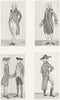 DRESS. Reign George 4th. 1773. 1782; 1783; 1786 1926 old vintage print picture