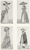 DRESS. Reign George 4th. 1786; 1787; 1789; 1793 1926 old vintage print picture