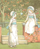 KATE GREENAWAY. Bubbles girls 1905 old antique vintage print picture