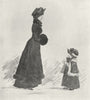 KATE GREENAWAY. Mother girl Locker-Lampson 1905 old antique print picture