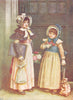 KATE GREENAWAY. 2 girls going to School 1905 old antique vintage print picture