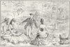 PORTRAITS. Picnic 1905 old antique vintage print picture
