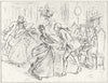 KATE GREENAWAY. Early Pen sketch 1905 old antique vintage print picture
