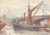 LONDON. Kew bridge from Brentford 1907 old antique vintage print picture