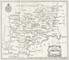 MIDDX. Sketch map of Middlesex 1907 old antique vintage plan chart