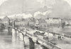 SWITZERLAND. Bale, bridge 1891 old antique vintage print picture