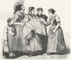 SWITZERLAND. Female Costumes in Appenzell 1891 old antique print picture