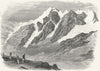 ITALY. Ortler Spitz 1891 old antique vintage print picture
