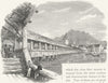 SWITZERLAND. Bridge of Lucerne 1891 old antique vintage print picture