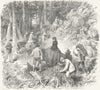 SWITZERLAND. Ascending Rigi, Style 1891 old antique vintage print picture