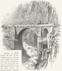 SWITZERLAND. Devil's bridge, St Gotthard 1891 old antique print picture