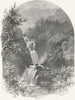 SWITZERLAND. Falls of Reichenbach 1891 old antique vintage print picture