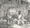 SWITZERLAND. Inside Chalet 1891 old antique vintage print picture