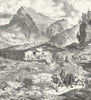 SWITZERLAND. Chalet 1891 old antique vintage print picture