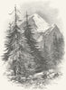 SWITZERLAND. Eiger, Path to Murren 1891 old antique vintage print picture
