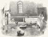 SWITZERLAND. Baths at Leukerbad 1891 old antique vintage print picture