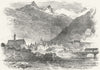 SWITZERLAND. Brieg, foot of Simplon 1891 old antique vintage print picture