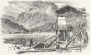 SWITZERLAND. Saas 1891 old antique vintage print picture