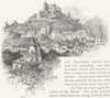 SWITZERLAND. Sion 1891 old antique vintage print picture