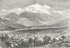 MONT BLANC. Valley Chamonix, Sallenches 1891 old antique vintage print picture