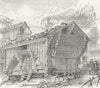 SWITZERLAND. At Sepey 1891 old antique vintage print picture