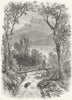 GENEVA. Dent du Midi, from above lake 1891 old antique vintage print picture