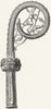 DUBLIN. Crozier found, Tomb Cormac's Chapel, Cashel 1888 old antique print