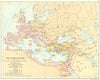 1ST CENTURY ROMAN EMPIRE. Shows St Paul's Travels & Jewish Dispersion 1897 map