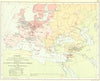 ANGLICAN CHURCH EUROPE. Oversight Bishops London Gibraltar Palestine 1897 map