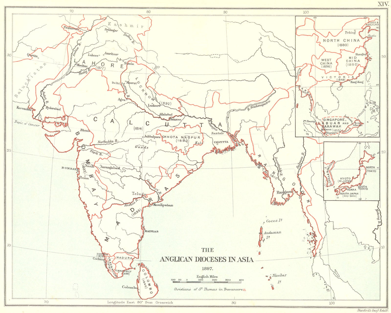 ASIAN ANGLICAN CHURCH DIOCESES. India Ceylon Burma Japan Korea China ...