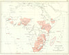 AFRICAN ANGLICAN CHURCH DIOCESES. South Africa Nigeria Kenya Zimbabwe 1897 map