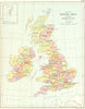 BRITISH ISLES DIOCESES IN 1897. Anglican Church Ecclesiastical. UK 1897 map