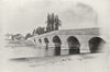 SURREY. Chertsey bridge 1897 old antique vintage print picture