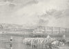 LONDON. Walton bridge sheep fishing 1897 old antique vintage print picture