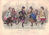 CHILDREN. Ice skating. Fashion 1869 old antique vintage print picture