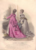 FASHION. Elegant Parisian ladies. pink 1869 old antique vintage print picture