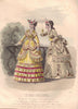 FASHION. Elegant Parisian ladies. Parasol. yellow 1869 old antique print
