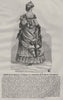 FASHION. Elegant Parisian lady 1869 old antique vintage print picture