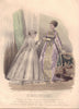 FAMILY. Elegant Parisian mother & daughter. mauve 1869 old antique print