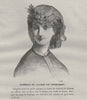 FASHION. Elegant Parisian lady 1869 old antique vintage print picture