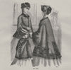 FASHION. Elegant Parisian ladies 1869 old antique vintage print picture