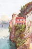 ITALY. Lake Maggiore. Santa Caterina, Lago Maggiore 1905 old antique print